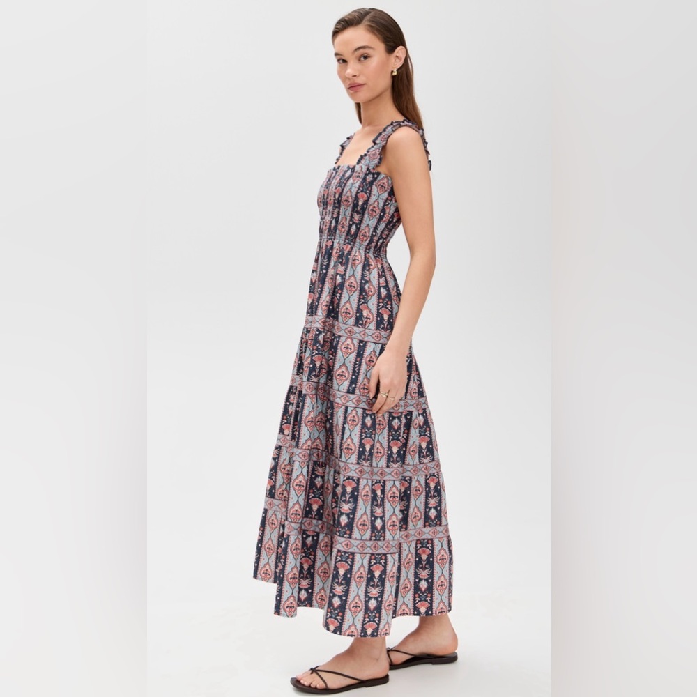 Hill House Home Kimmy Dress in Emma Stripe Navy Multi, Size small - Picture 4 of 10